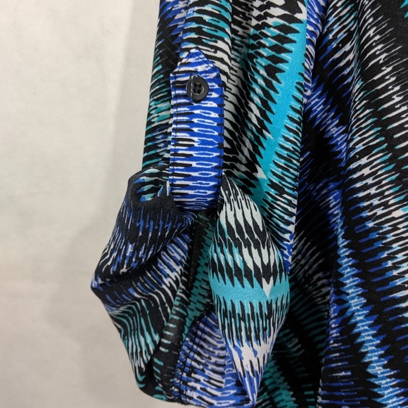 Halo Striped Crossover Blouse - Picture 3 of 8